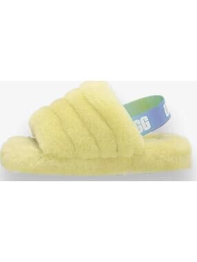 UGG Fluff Yeah Bright Yellow Slippers Size 4